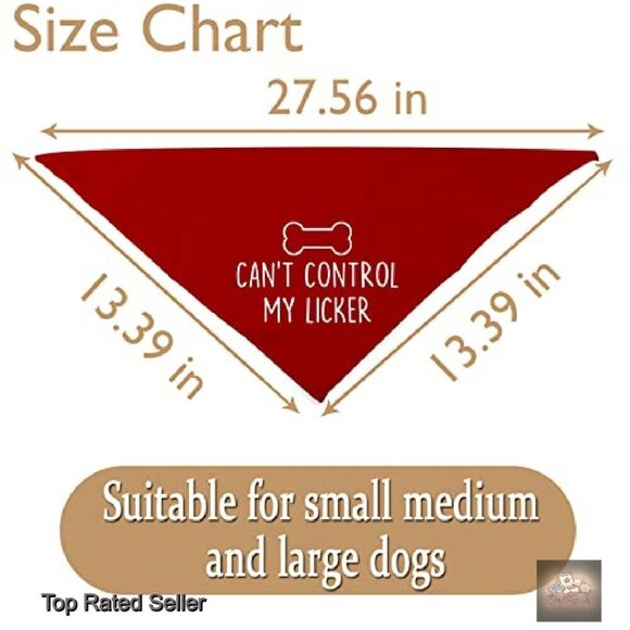 Funny Dog Bandana Triangle Tie Soft Polyester Lightweight Pet Accessory Gift - Picture 4 of 8